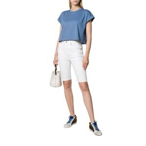 FRAME Denim | Bermuda Shorts Le Vintage White Jean Cut Offs Raw Hem Sz 25, NWT